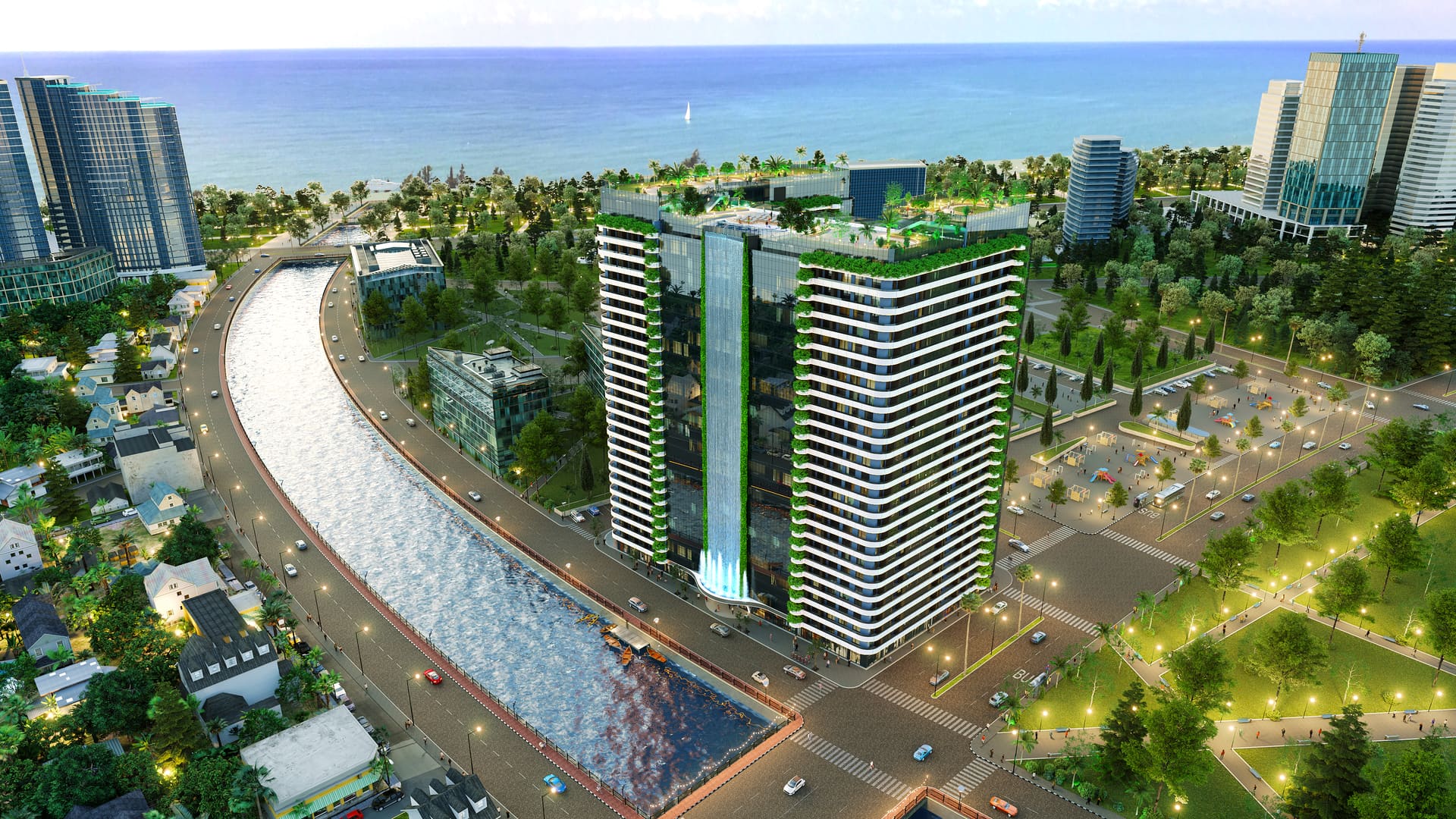 Invest Group Batumi — შენობის რენდერი